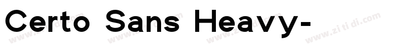 Certo Sans Heavy字体转换